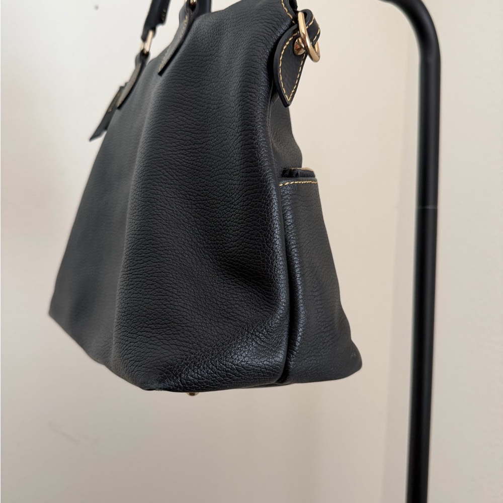 Dooney & Bourke Dillen Pebble Grain Double Pocket Satchel black - Picture 6 of 10